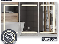 Spiegelkast 100x60x13 cm met led verlichting aqua marin, spschk01 - afbeelding 1 van  5