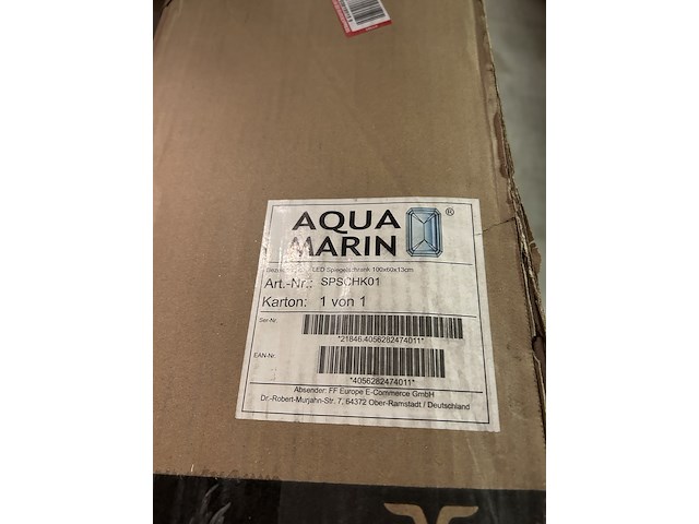 Spiegelkast 100x60x13 cm met led verlichting aqua marin, spschk01 - afbeelding 3 van  5