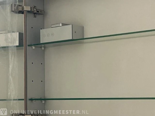 Spiegelkast alu - universeel incl. verlichting hr badmeubelen, spiegelkast, alu grijs - afbeelding 3 van  3
