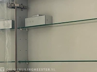 Spiegelkast alu - universeel incl. verlichting hr badmeubelen, spiegelkast, alu grijs - afbeelding 3 van  3