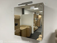 Spiegelkast incl verlichting hr, zilver eiken - afbeelding 2 van  6