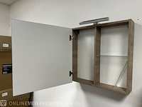 Spiegelkast incl verlichting hr, zilver eiken - afbeelding 5 van  6