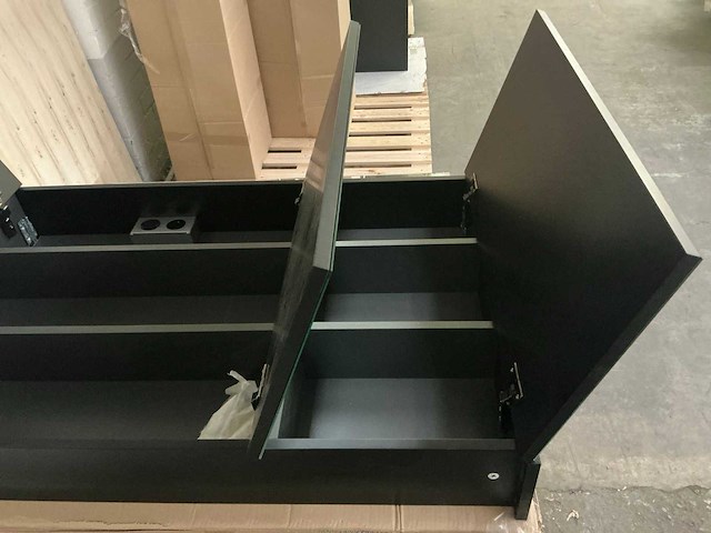 Spiegelkast painted matt black 140 cm (2x) - afbeelding 7 van  7