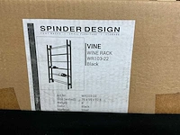 Spinder design wijn rek (2x) - afbeelding 3 van  4