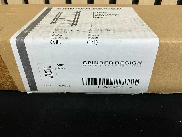 Spinder design wijn rek (2x) - afbeelding 4 van  4
