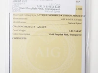 Spinel 1.81ct aig certified - afbeelding 8 van  8