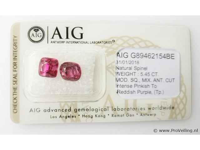 Spinel 5.45ct aig certified - afbeelding 5 van  8