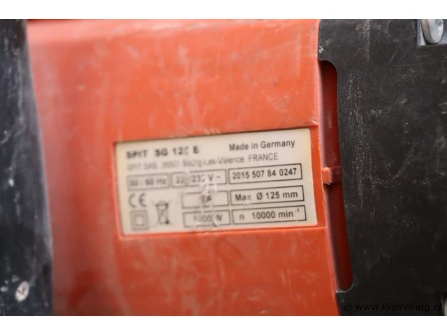 Spit betonfrees type sg 125 e - afbeelding 3 van  5