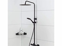 Splash regendoucheset twiss, 30 x 84.7 x 55.2 cm zwart - afbeelding 2 van  2