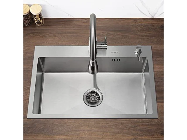 Spoelbak rvs 68 x 45 cm - afbeelding 4 van  5