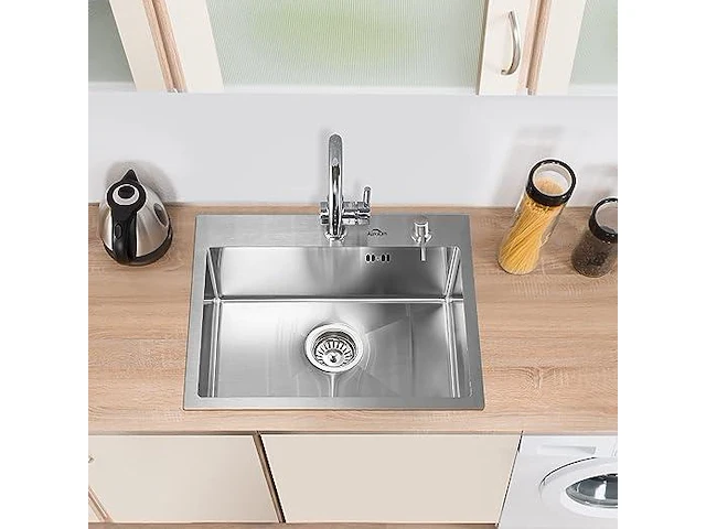 Spoelbak rvs304 geborsteld 55 x 45 x 19 cm - afbeelding 2 van  5
