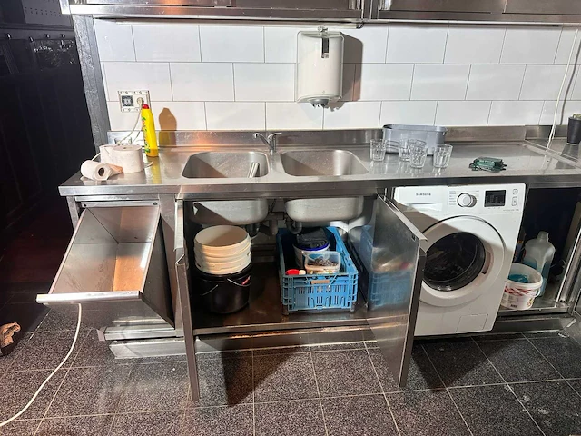 Spoeltafel 245cm met wasmachine - afbeelding 2 van  5