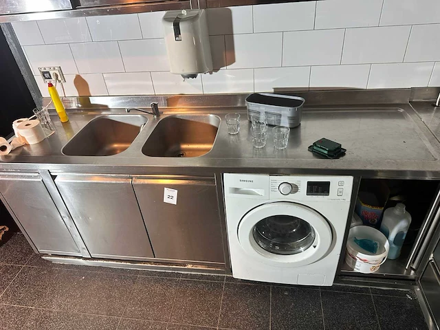 Spoeltafel 245cm met wasmachine - afbeelding 3 van  5