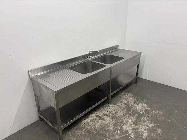 Spoeltafel met dubbele wasbak - afbeelding 2 van  9