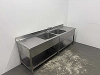 Spoeltafel met dubbele wasbak - afbeelding 2 van  9