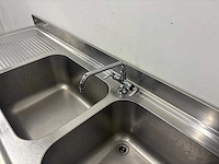 Spoeltafel met dubbele wasbak - afbeelding 5 van  9