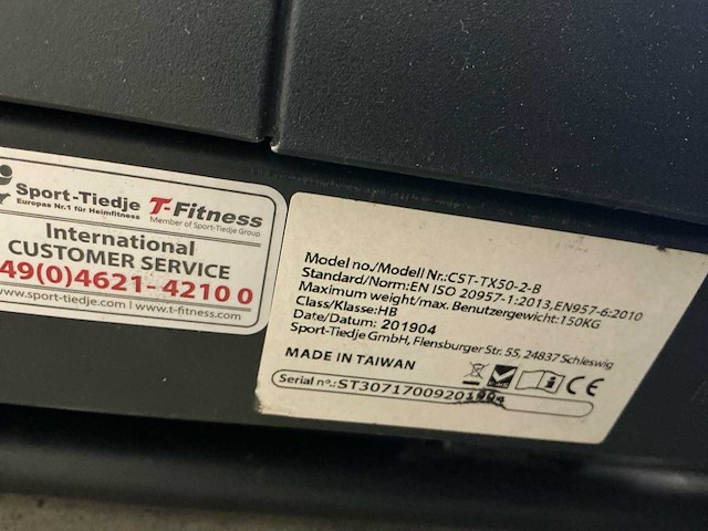 Sport-tiedje t-fitness cst-tx50-2-b loopband en gewichten/dumbells - afbeelding 4 van  13