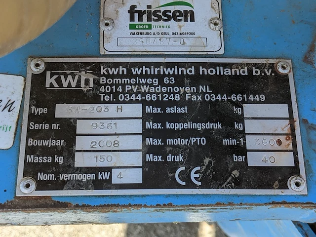 Spuitwagen kwh, 3w-203h, 2008 - afbeelding 3 van  14