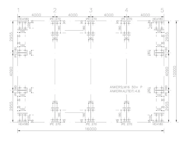 Staalconstructie 10x16 meter met dak en wand - afbeelding 20 van  27