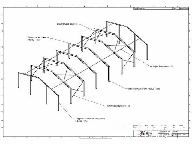 Staalconstructie 11.50 x 35.00 meter (402m2) - afbeelding 8 van  14