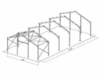 Staalconstructie 11,6x25 meter (ca. 290 m2) - afbeelding 2 van  9