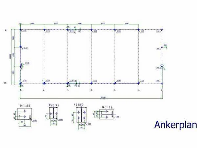 Staalconstructie 11,6x30 meter (ca. 348 m2) - afbeelding 9 van  10