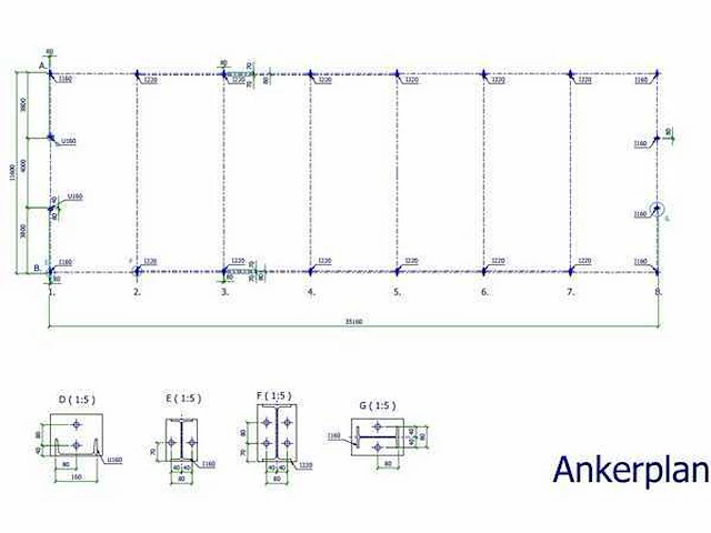 Staalconstructie 11,6x35 meter (ca. 406 m2) - afbeelding 9 van  11