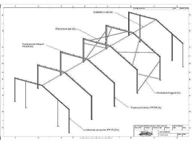 Staalconstructie 12 x 25 meter (300m2) - afbeelding 7 van  13