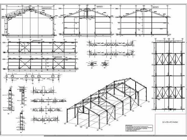 Staalconstructie 12 x 30 meter (360m2) - afbeelding 15 van  21