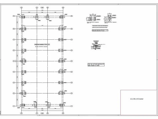 Staalconstructie 12 x 40 meter (480m2) - afbeelding 13 van  22