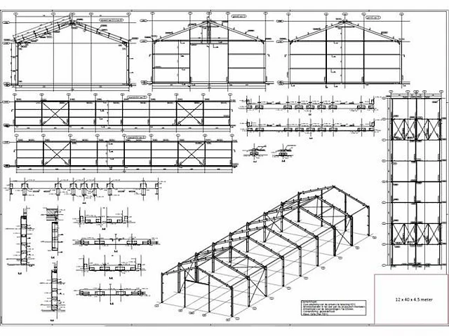 Staalconstructie 12 x 40 meter (480m2) - afbeelding 16 van  22