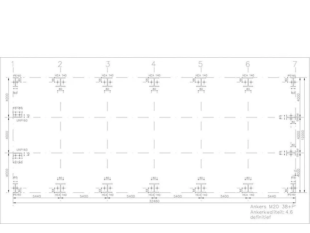 Staalconstructie 12,4x32,5 meter - afbeelding 3 van  16