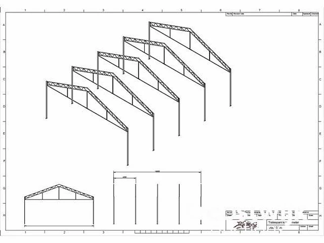 Staalconstructie 12.80 x 16.00 meter (205m2) - afbeelding 4 van  10