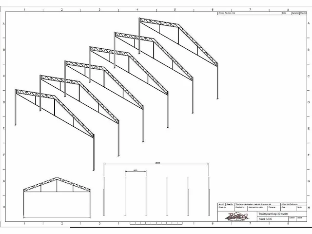 Staalconstructie 12.80 x 20.00 meter (256m2) - afbeelding 4 van  10