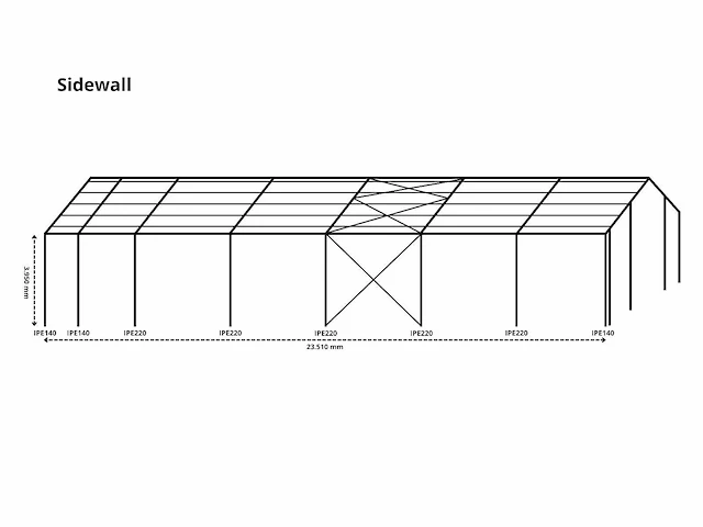 Staalconstructie (12,95x23,51 mtr) (304m2) - afbeelding 10 van  20