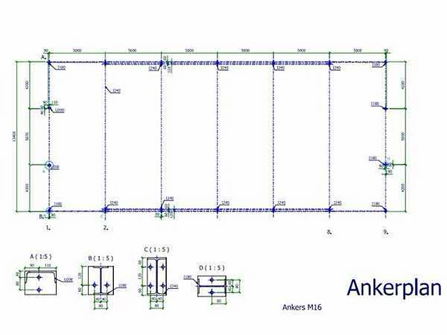 Staalconstructie 13,4x30 meter (ca. 402 m2) - afbeelding 8 van  10
