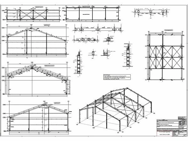 Staalconstructie 15 x 20 meter (300m2) - afbeelding 12 van  18