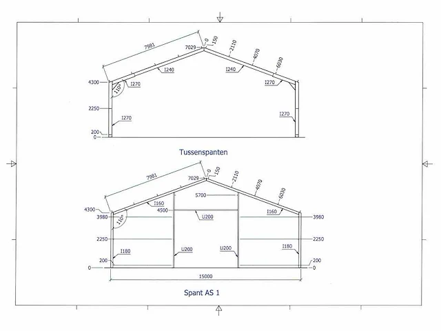 Staalconstructie 15 x 30 meter (ca. 450m2) - afbeelding 8 van  8