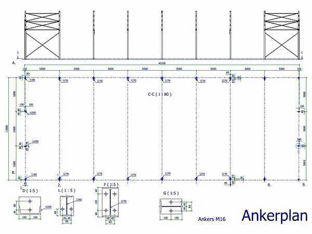 Staalconstructie 15x40 meter (ca. 600 m2) - afbeelding 10 van  10