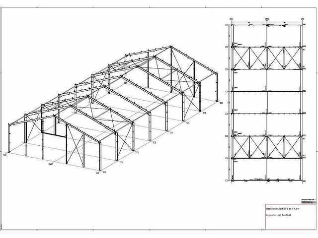 Staalconstructie 16 x 35 meter (560m2) - afbeelding 13 van  19