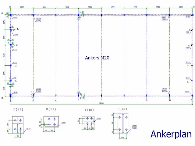 Staalconstructie 18x40 meter (ca. 720 m2) - afbeelding 9 van  11