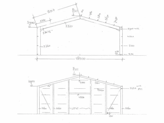 Staalconstructie 18x40 meter (ca. 720 m2) - afbeelding 5 van  7