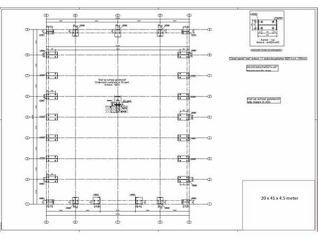 Staalconstructie 20 x 41 meter (820m2) - afbeelding 10 van  20