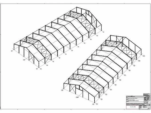 Staalconstructie 22 x 50 meter (1100m2) - afbeelding 20 van  26