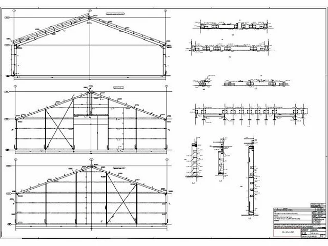 Staalconstructie 22 x 50 meter (1100m2) - afbeelding 16 van  26