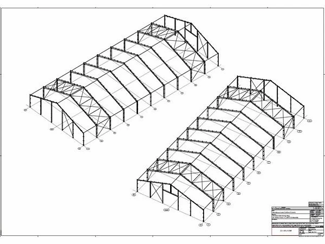 Staalconstructie 22 x 50 meter (1100m2) - afbeelding 20 van  26