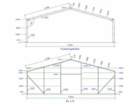 Staalconstructie 22x50 meter (ca. 1100m2) - afbeelding 12 van  13