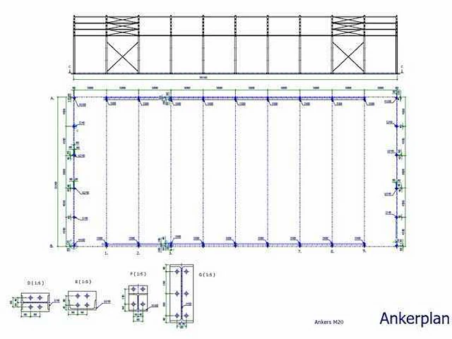 Staalconstructie 23,2x50 meter (ca. 1160 m2) - afbeelding 2 van  14