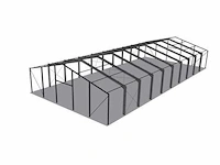 Staalconstructie 23,2x50 meter (ca. 1160 m2) - afbeelding 8 van  14