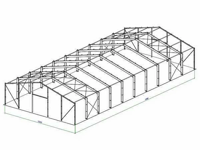 Staalconstructie 23,2x50 meter (ca. 1160 m2) - afbeelding 14 van  14